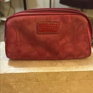 Coach Red Cosmetic Bag